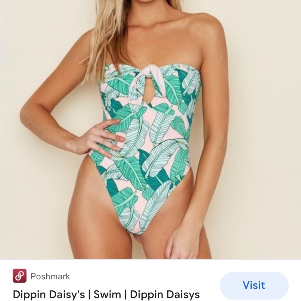 Dippin daisys strapless one piece swimsuit : xs